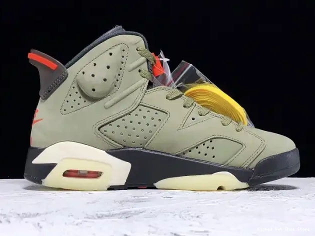 Kick Theory Scott Air Olive Jordan 6 x Travis Medium CN1084-200 0518
